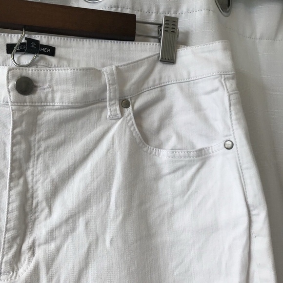 Eileen Fisher Jeans Organic Cotton Straight Jeans Stretch White Denim Size 14 - Picture 5 of 14